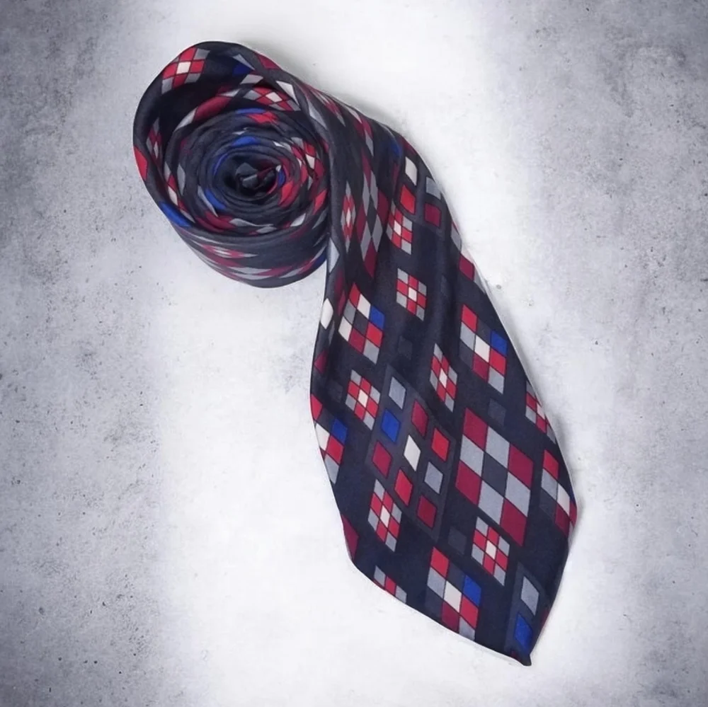 Wm. M Trazinba Men's Tie Ltd Custom Neckwear Black Diamonds
